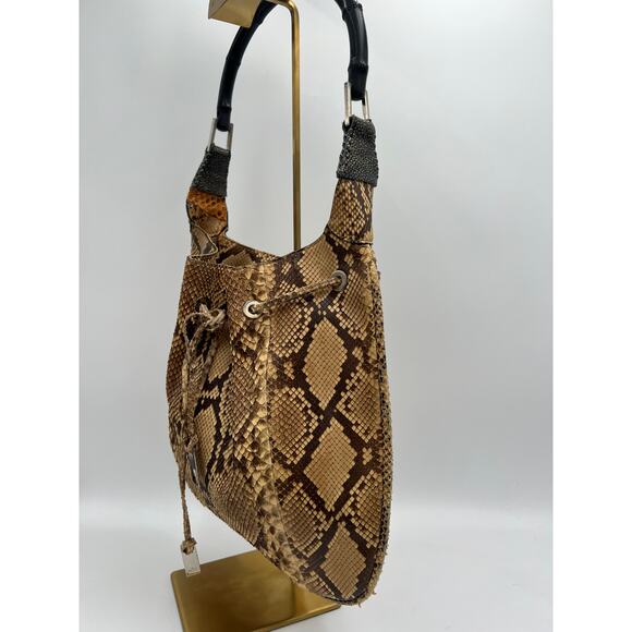 Gucci Vintage Tom Ford Python Bamboo Shoulder Bag [Refurbished] - Picture 3 of 15